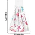 thumbnail image 2 of Coolnut 2 PCS 2 PCS Microfiber Hand Towels, Flamingo Sea Star Soft Absorbent Kitchen Hand Towels with Loop, Quick Dry Multi-Function Microfiber Cleaning Cloths Bath Hand Towels, 12"x17", 2 of 5