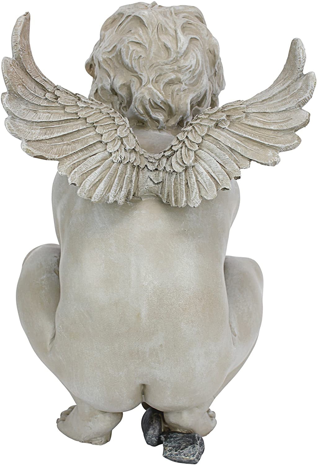 Design Toscano Cherub-Standuhr – Saint Remy, Handgefertigt Aus Steinsplitt & Harz