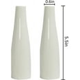 thumbnail image 6 of ABPETE Small Ceramic Vase Set of 2 Flower Bud Vases Modern Minimalist Vase Mini Table Floral Vase Flower Arrangement for Home Living Room Office Centerpiece Decor 5 inch White, 6 of 9