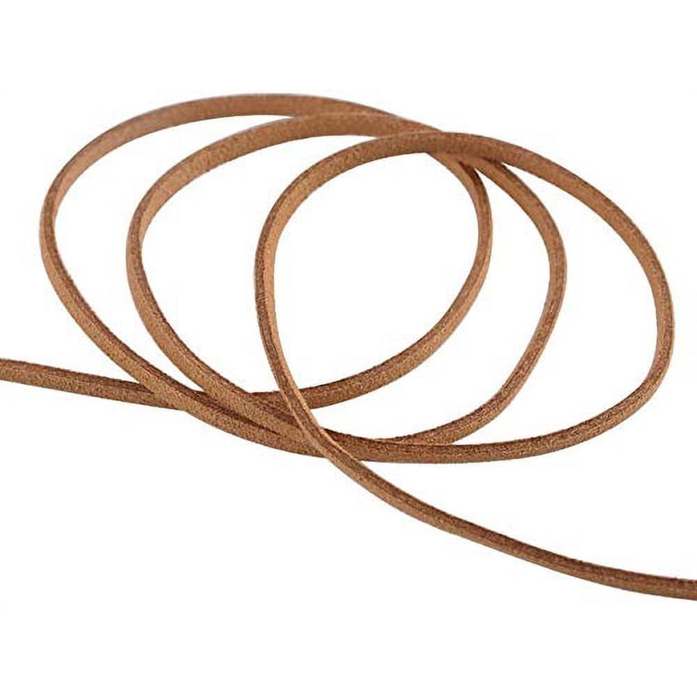 100 Yards 3mm Suede Leather Cord - Faux Suede Lace Spool For Bracelet, Necklace Making & DIY Crafts (White)