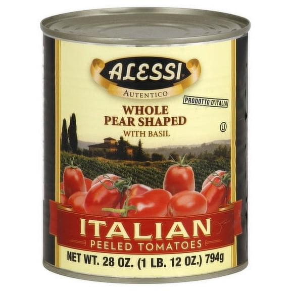 2 Pack - Alessi Italian Peeled Tomato 28 oz Package May Vary