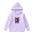 thumbnail image 1 of Moonsky Sudadera con capucha y cordón HUNTRX, estampado de grupo de chicas coreanas, jersey corto, suave y cómodo, top de manga larga para primavera y otoño. Morado claro 150, 1 of 5