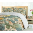 thumbnail image 2 of Ambesonne Eucalyptus Leaves Duvet Cover Set, Pastel Art Deco, Calking, Peach Green and Pale Orange, 2 of 5