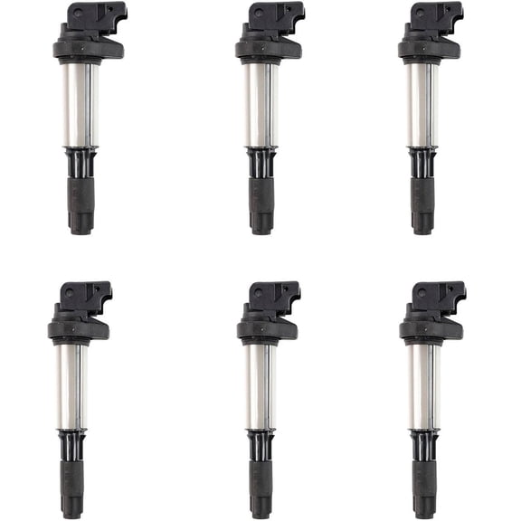 Bapmic 12131712219 Ignition Coil Pack for BMW 3 5 7 Seires E46 E39 E60 E61 E65 E66 X3 E83 X5 E53 Z4 E85 E86 (Pack of 6)
