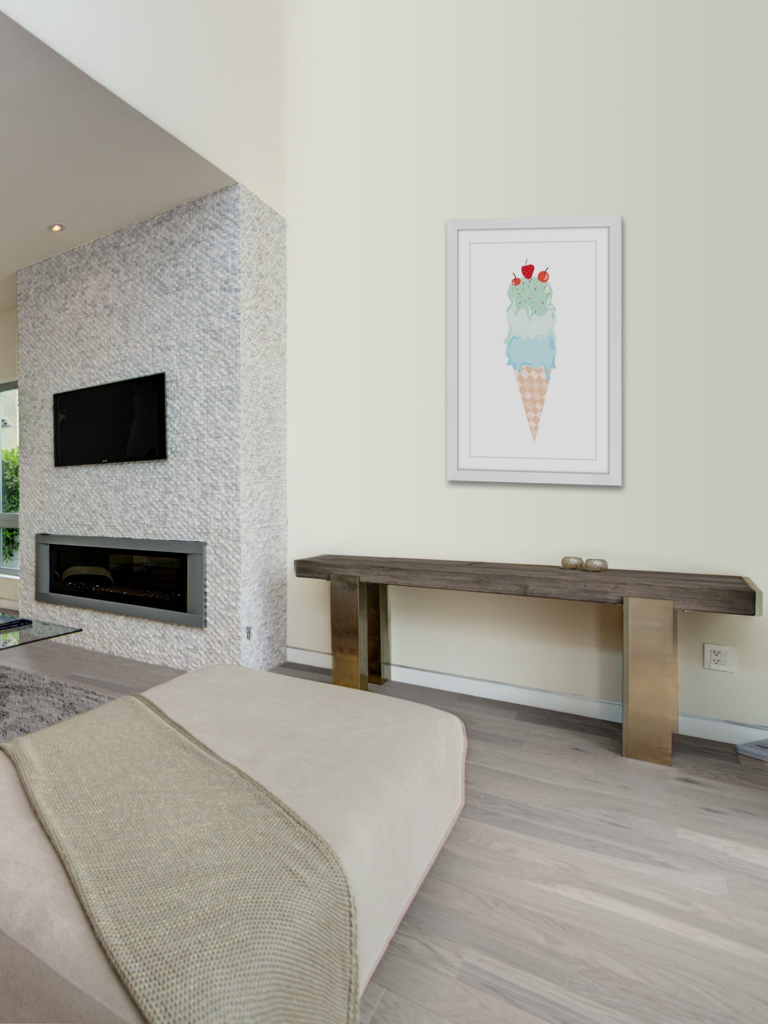 Marmont Hill Inc Marmont Hill - 'Triple Stacked' by Diana Alcala Framed Painting Print - Multi