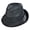 Black, variant on Latte Florentine Milan Straw Fedora Hat - 6.75 - Black