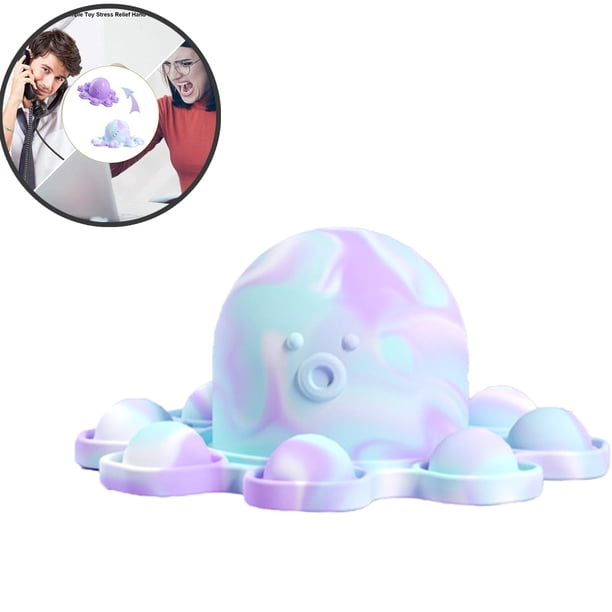 Juguete de peluche de pulpo, juguete de peluche Reversible, muñeco con tapa de doble cara, juguetes de peluche como regalo Adepaton 221213-1