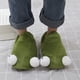 thumbnail image 2 of Divertidas pantuflas de felpa con forma de rana de ojos grandes para el hogar, de algodón, 28 cm, 2 of 2