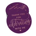 thumbnail image 1 of Inkdotpot 50 Pack Thank You For Celebrating With Me Birthday Favor Paper Tags Craft Real Rose Gold Foil Hang Tags, 1 of 1