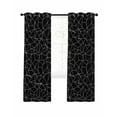 thumbnail image 7 of Black Geometric Stripes Blackout Curtains for Bedroom, Modern Minimalism Abstract Lines Thermal Insulated Kitchen Drapes with Grommets, Light Blocking Window Treatment, 2 Panels 52" x 72", 7 of 7