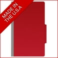 thumbnail image 5 of 25 Pt. Pressboard Classification Folders, 2/5 Cut ROC Top Tab, Legal Size, 2 Dividers, Red (Box of 10), 5 of 8