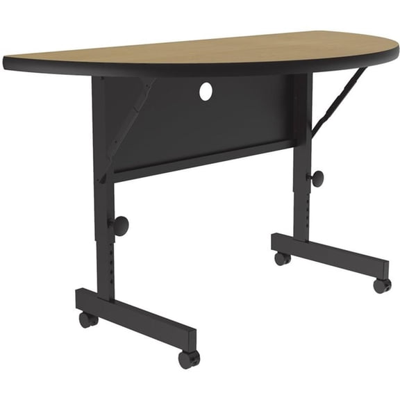 Correll 24"W x 48"D Deluxe High Pressure Top Flip Top Table in Fusion Maple