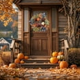 thumbnail image 5 of Mupvlun Pretty Artificial Fall Wreaths for Front Door, Thanksgiving Garland, Rustic Farmhouse Wreaths for Indoor Outdoor Home Decoration Blue, 5 of 8