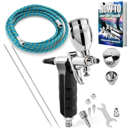 PointZero Precision Trigger Style Gravity-feed Airbrush Set w/ MAC Valve
