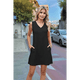 thumbnail image 5 of Vestido de Mujer de Color Liso, Sin Mangas, con Escote en V y Bolsillos, Color Negro, Talla XL, 5 of 10