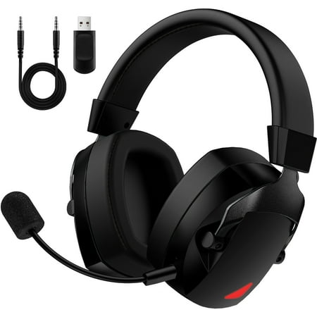 Wireless Gaming Headset,AILKIN 50Hrs PC Gaming Headset with Mic for PS5 PS4 Switch with Bluetooth+2.4 GHz+USB Gaming Headphones with Noise Canceling Microphone,3.5mm Wired for Xbox Series
