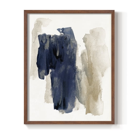 Navy Sweep in Brown Solid Wood 8 x 10 Framed Print