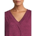 thumbnail image 5 of Time and Tru Hacci Wrap Top Stylish Blouse & Top (Women's), 5 of 5