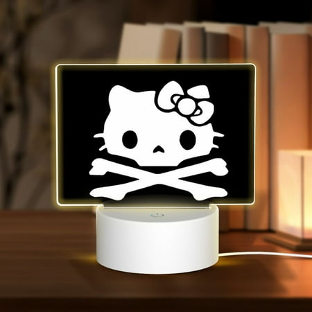 

Hello Kitty Rectangular Acrylic USB LED Night Light Cinnamoroll Home Decorations Bedroom Desk Lamp Neon Bedside Lamp