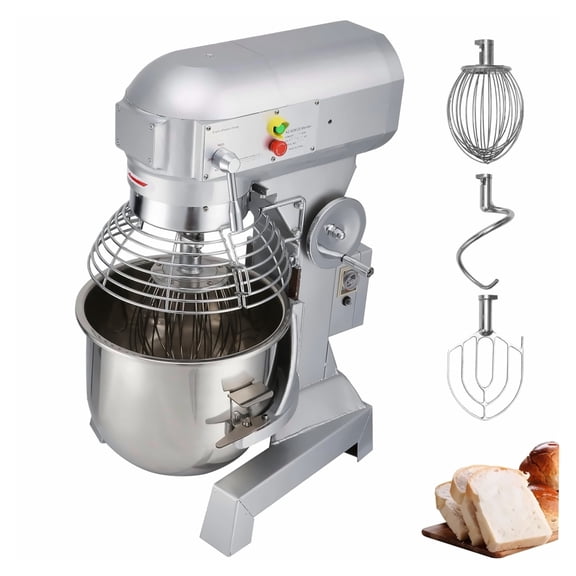 Commercial Food Mixer 15Qt 600W 3 Speed Adjustable Heavy Duty 110V Stainless Steel Bowl for Bakery Restaurant Pizza Dough
