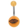 thumbnail image 2 of Acrylic Lips Logo Flat Head Navel Ring 14G, 2 of 7