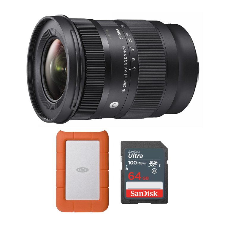 Sigma 16-28mm F2.8 DG DN Lens for L Mount with Hard Drive