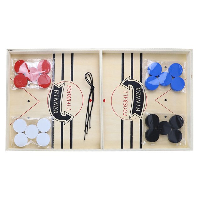 Sling Puck juego Early Educational Catan Board Game Wooden Rapid Sling Battle For Hogar School Kindergarten niños tipo 2 1 Conjunto Speravity FN001499-02B