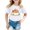 White, variant on oqasdz Summer Boys Girls Round Neck Cartoon Animal Print Casual Loose Short Sleeve T Shirt Tee Tops, Size 8-10 Years