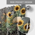 thumbnail image 6 of Sunflowers Fall Farmhouse Short Window Curtain Valances, Pumpkins Thanksgiving Summer Botanical Rod Pocket Kitchen Valances for Living Room Bedroom Bathroom Cafe 42" x 18", 6 of 8