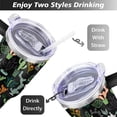 thumbnail image 5 of 40oz Party Cactus Decor Stainless Steel Flip Straw Tumbler Spill Proof Travel Cup Double Wall Vacuum Insulated Coffee Mug with Top Handle, 5 of 6