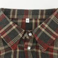 thumbnail image 5 of Hessimy Plaid Flannel Shirts for Women Plaid Shirts Oversized Long Sleeve Casual Button Down Blouse Top(Brick Red,L), 5 of 8
