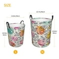 thumbnail image 5 of Balery Skull and Flowers Round Laundry Basket with Handles Waterproof Freestanding Laundry Hamper for Clothes Toys in the Dorm and Family-Medium, 5 of 8