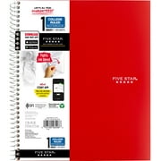 Five Star Spiral Notebook Plus Study App 1 Subject College Ruled 8 12 x 11 Fire