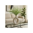 thumbnail image 3 of Elegant Ceramic Vase with Hollow Center for Living Room Decor - Contemporary Flower Vase for Home Decor and Room Display - Sculptural Accent for Bedroom, House, Office and Table - 13", Gold, 3 of 16