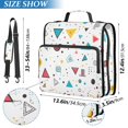 thumbnail image 2 of FORMRS Zipper Binder with Shoulder Strap 2-inch Ring 500 Sheet Capacity File Bag, Red Simple Shapes, 2 of 5