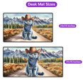 thumbnail image 5 of Welcome Fall Western Cowboy Scottish Fold Enjoys Majestic Autumn Desk Mat Full Keyboard Mouse Pad Cat Lover Kitten Owner Gifts Large Mousepad - 01007, 5 of 5