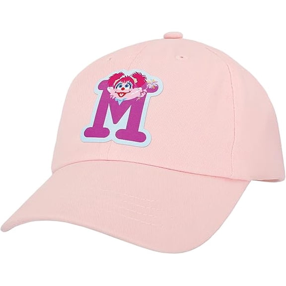 Sesame Street Elmo & Abby Kids Toddler Cap with Initial, Toddler Boys Hat, Youth Girl Baseball Cap, Cute Toddler Baseball Cap