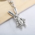 thumbnail image 3 of Fasijew Rabbit Key Ring Rabbit Key Chain Movable Rabbit Robot Rabbit Keychain Zinc Alloy Bunny Key Ring Student Supplies, 3 of 6