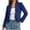 Blue, variant on ZACPNCV Ruffled Denim Jacket for Women Distressed Jean Jacket Long Sleeve Trucker Jacket Vintage Western Cowboy Jackets Open Front Denim Coat Black