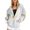 White, variant on Bovemsi Sweatshirt for Women Zip Up Hoodie Oversized Casual Long Sleeve Football Jacket Sunday Funday Mom Tops Zip Up Hoodie