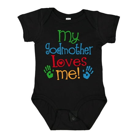 

Inktastic My Godmother Loves Me Outfit Gift Baby Boy or Baby Girl Bodysuit