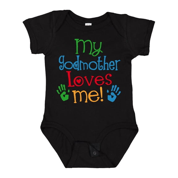 Inktastic My Godmother Loves Me Boys or Girls Baby Bodysuit