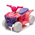 thumbnail image 6 of 6V Carros Eléctricos Para Niños, 4-Wheeler Quad ATV Play Car w/ 2.5MPH Max Speed, iYofe Ride on Toys w/ Treaded Tires, LED Lights, Push-Button Accelerator, Big Wheels for Kids 2-6,Pink, 6 of 9