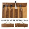thumbnail image 2 of Leather Pocket Knives Roll Carry Storage Pouch Chef Knives Organiser Bag US Stock, 2 of 10