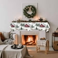 thumbnail image 3 of Christmas Fireplace Mantle Scarf, Farmhouse Deer Winter Elk Xmas Tree Mantel Cover Table Runner for Home Living Room Door Window, Indoor Outdoor Holiday Party Decor 17" x 70", 3 of 8