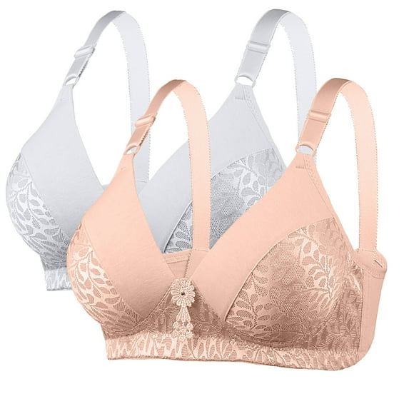Big Deal Days 2025,Xdegoge Sports Bras for Women Back 2 Pack Plus Size,Seamless Bras Push Up,Underwear Everyday Bras M,Lace Lingerie Bra,Ropa De Gym Para Mujer