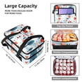 thumbnail image 3 of Valentine's Day Large Capacity Double Layered Insulated Lunch Bag, 2 Compartment Refrigerated Meal Bag for Hand Carry, 7.1x11.4x16.1 Inches, 3 of 6