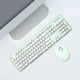 thumbnail image 4 of Mini inalámbrico de transmisión retro oda 2.4G con juego para niñas Blanco verde jinwen Ratón Teclado Inalámbrico, 4 of 8