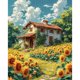 thumbnail image 2 of Kit Punto Cruz Con Casa Hilo Algodón Ecológico Bordado 11CT 45x55cm, 2 of 8