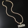 thumbnail image 2 of Hip Hop Punk Luxury Rhinestone Letters Pendant  Necklace for Women Men Iced Out Cuban Chain Fashion  Sweater Chain  Tennis Chain Clavicle Chains Creative Gifts, 2 of 5